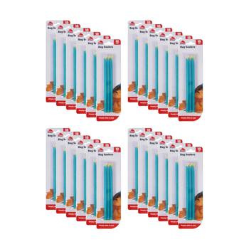 24x 3pc Braz Reusable Food Storage Long Bag Sealers 18.5cm Blue