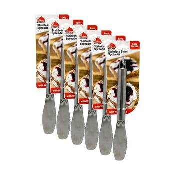 6PK Culinary Kitchen Stainless Steel Butter Spreader Cooking Utensil Silver