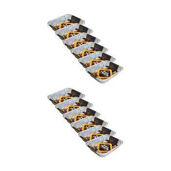 12x 3pc Braz Aluminium Foil Disposable Rectangle Trays Serveware 32x26x6cm