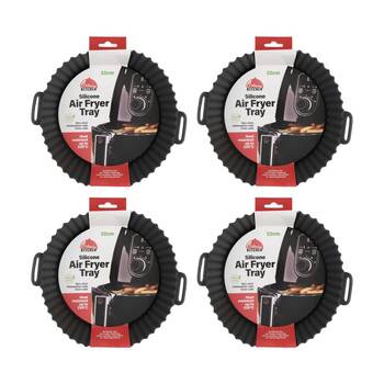 4PK Braz Round Silicone Non-Stick Heat Resistant Air Fryer Liner 22cm