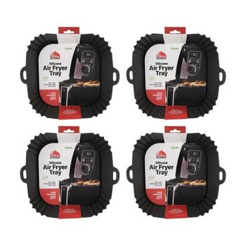 4PK Braz Square Silicone Non-Stick Heat Resistant Air Fryer Liner 22cm