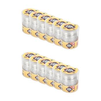 12x 15pc Braz Aluminium Foil Disposable Round Cup W/ Lids 7.5cm Silver