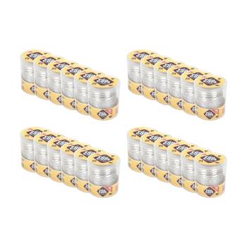 24x 15pc Braz Aluminium Foil Disposable Round Cup W/ Lids 7.5cm Silver