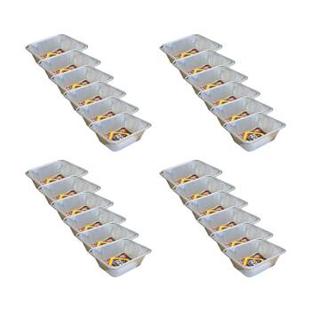 24PK Braz Aluminium Foil Disposable Roast Tray 31x25x10cm Silver