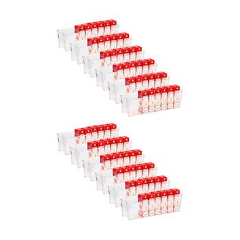 12PK Braz Clear Plastic Kitchen Organiser Narrow Stack Storage Bin