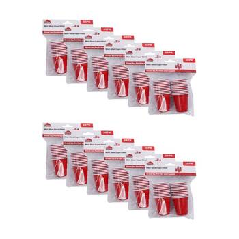 12x 20pc Culinary Kitchen Reusable Party Shot Cups Value Set 60ml Red