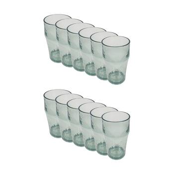 12PK Braz Recycled Look Drinking Glass Cup Drinkware 550ml Clear