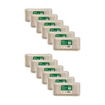 12x 6pc Braz Earth Friendly Food Trays Tableware Servware 26x13cm