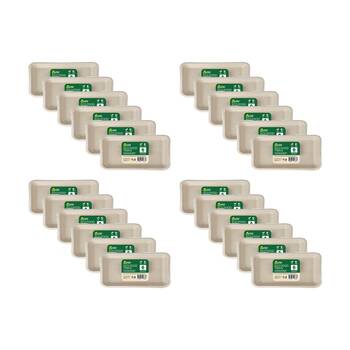 24x 6pc Braz Earth Friendly Food Trays Tableware Servware 26x13cm