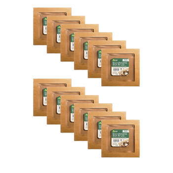 12PK Braz Earth Friendly Grazing Box W/ Transparent Window Lid Small 22x22x6cm