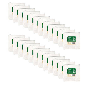24x 50pc Braz Earth Sustainable Plant-Based Durable Napkins 40x40cm White