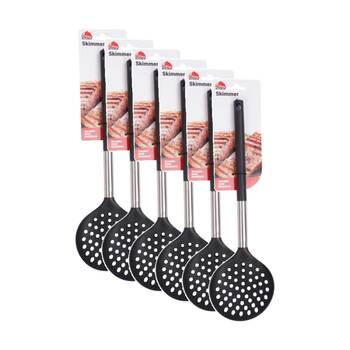6PK Culinary Kitchen Nylon Stainless Steel Skimmer Cooking Utensil 30cm