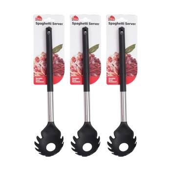 3PK Culinary Kitchen Nylon Stainless Steel Spaghetti Server Cooking Utensil 30cm
