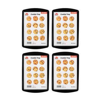 4PK Culinary Kitchen Non-Stick Rectangular Cookie Baking Pan Tray 38x25cm