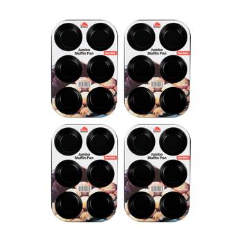 4PK Culinary Kitchen Non-Stick 6 Cup Rectangular Muffin Baking Pan Tray 32x21cm