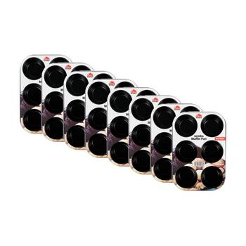 8PK Culinary Kitchen Non-Stick 6 Cup Rectangular Muffin Baking Pan Tray 32x21cm