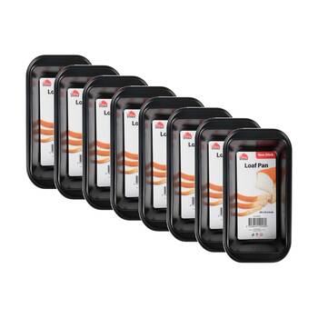8PK Culinary Kitchen Non-Stick Rectangular Bread Baking Loaf Pan Tray 25x13cm