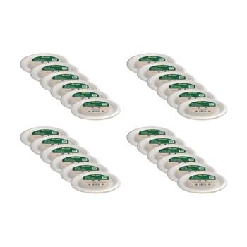 24x 10pc Braz Earth Friendly Disposable Round Plates Tableware Serveware 23cm