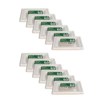 12x 10pc Braz Earth Friendly Disposable Square Plates Tableware Serveware 16cm