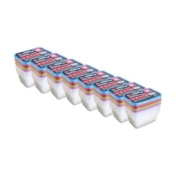 8x 15pc Braz Reusable Rectangular Food Storage Containers W/ Lids 1000ml
