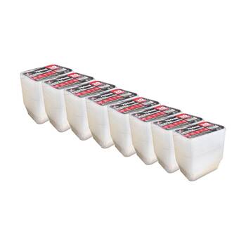 8x 20pc Braz Reusable Rectangular Food Storage Containers W/ Lids 750ml Clear