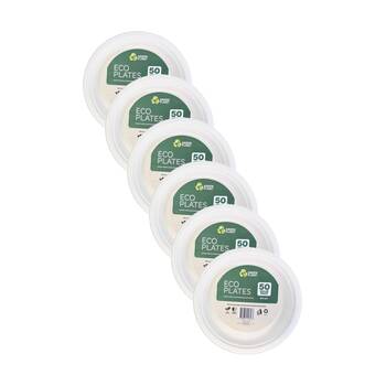 6x 50pc Braz Earth Friendly Disposable Plates Tableware Serveware 23cm