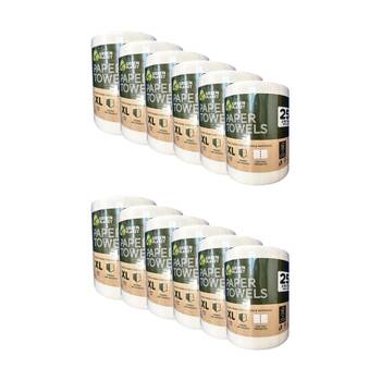 12PK Braz Durable Sustainable Easy Tear Paper Towel Roll 250 Sheets