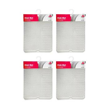 4PK Culinary Kitchen Slip-Resistant Heat Protection Dish Mat 30x40.5cm White