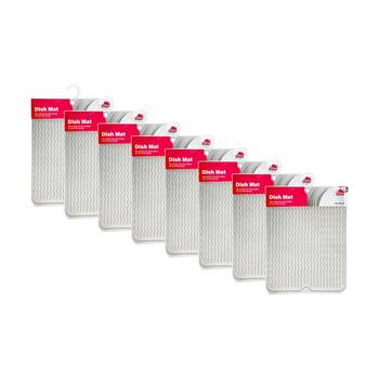 8PK Culinary Kitchen Slip-Resistant Heat Protection Dish Mat 30x40.5cm White
