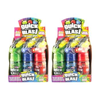24PK Kidsmania Quick Blast Super Sour Fruit Candy Spray 58g Assorted