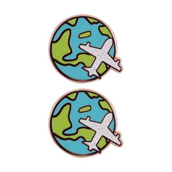 2PK Splosh Safe Travels Keepsake Pin Enamel Kids 3y+ Rose Gold 3x1x2.5cm