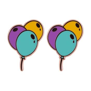 2PK Splosh Happy Birthday Keepsake Pin 3y+ Purple Yellow Green 3x1x2.5cm
