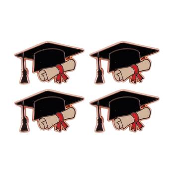 4PK Splosh Graduation Keepsake Pin Enamel 3y+ Black Red Beige 3x1x2.5cm