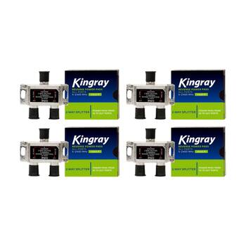 4PK Kingray 2 Way 5-2400 Mhz Splitter Reverse Power Pass All Ports MHz