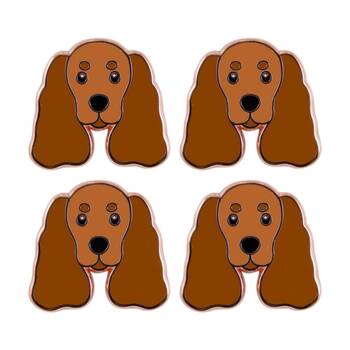 4PK Splosh Cocker Spaniel Keepsake Pin Enamel Rose Gold Brown 3x1x2.5cm