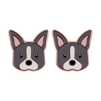 2PK Splosh French Bulldog Keepsake Pin 3y+ Rose Gold Grey White 3x1x2.5cm