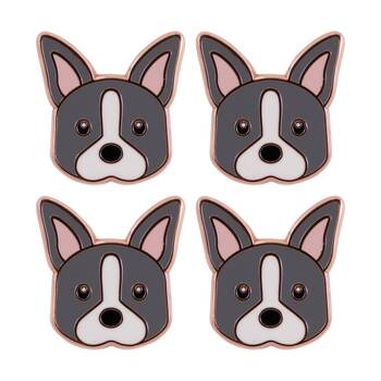4PK Splosh French Bulldog Keepsake Pin 3y+ Rose Gold Grey White 3x1x2.5cm