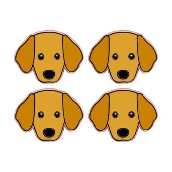 4PK Splosh Golden Retriever Keepsake Pin Enamel 3y+ Rose Gold 3x1x2.5cm