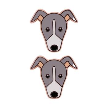 2PK Splosh Greyhound Keepsake Pin Enamel 3y+ Rose Gold 3x1x2.5cm