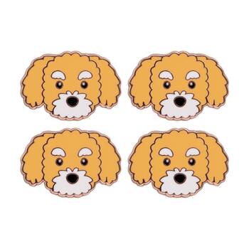 4PK Splosh Groodle Keepsake Pin Enamel 3y+ Rose Gold Beige White 3x1x2.5cm