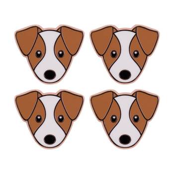 4PK Splosh Jack Russell Keepsake Pin 3y+ Rose Gold Brown White 3x1x2.5cm