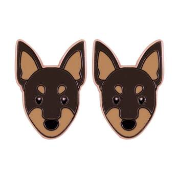 2PK Splosh Kelpie Keepsake Pin Enamel 3y+ Beige Brown Rose Gold 3x1x2.5cm