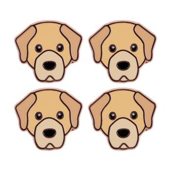 4PK Splosh Labrador Keepsake Pin Enamel 3y+ Rose Gold Beige 3x1x2.5cm