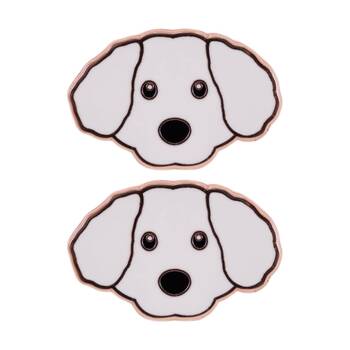 2PK Splosh Maltese Keepsake Pin Enamel 3y+ Rose Gold White 3x1x2.5cm