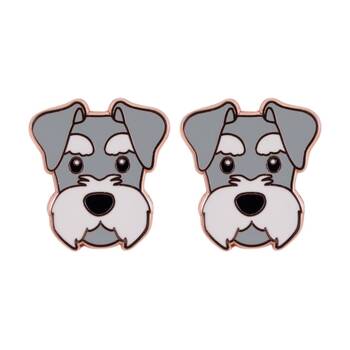 2PK Splosh Schnauzer Keepsake Pin Enamel 3y+ Rose Gold 3x1x2.5cm