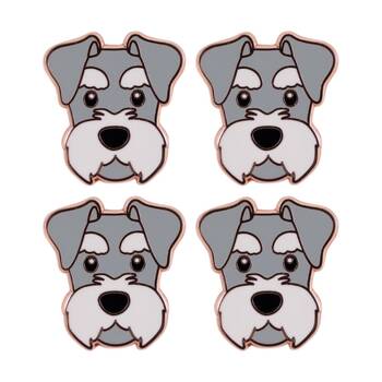 4PK Splosh Schnauzer Keepsake Pin Enamel 3y+ Rose Gold 3x1x2.5cm