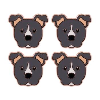 4PK Splosh Staffy Keepsake Pin Enamel 3y+ Rose Gold Grey White 3x1x2.5cm