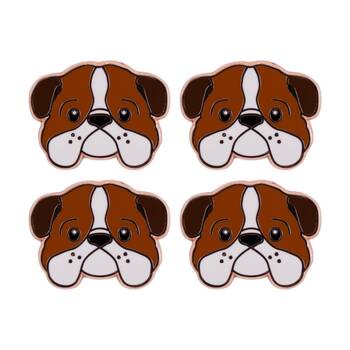 4PK Splosh Bulldog Keepsake Pin Enamel Kids 3y+ Rose Gold 3x1x2.5cm