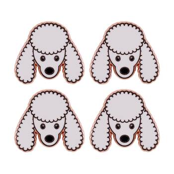 4PK Splosh Poodle Keepsake Pin Enamel Kids 3y+ Rose Gold 3x1x2.5cm