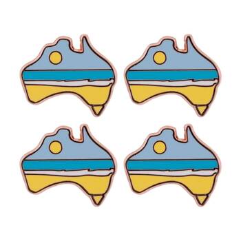 4PK Splosh Australian Adventures Keepsake Pin Enamel Rose Gold 3x1x2.5cm